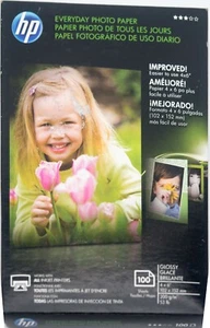 HP Everyday Glossy Fotopapier | 100 Blatt | 4 x 6 Zoll | CR759A Neu Versiegelter Karton - Bild 1 von 3