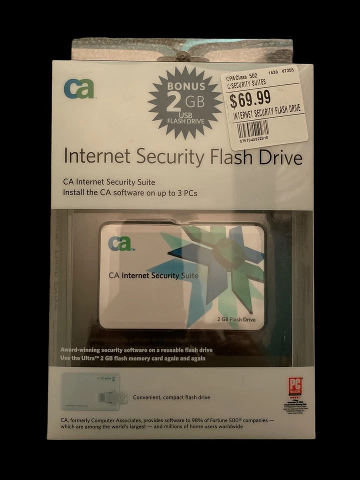 CA Computer Associates Internet Security Flash Drive 2007 2 GB USB Drive - Image 1 of 3