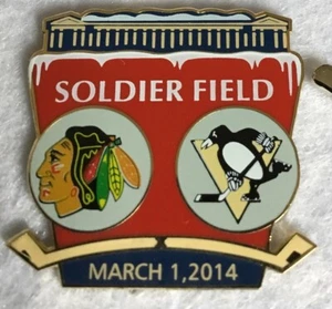 NHL 2014 Stadium Series Chicago Blackhawks vs Pittsburgh Penguins lapel pin. #2 - Picture 1 of 1