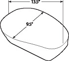 DS Leather Vinyl Narrow Pillion Pad Passenger Seat Softail Springer 01-05