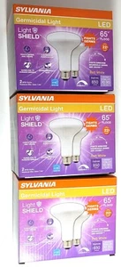3 Packs of Germicidal LED Flood Light Dimmable 65w Uses 7.5w (2 Pk) Soft White - Picture 1 of 5
