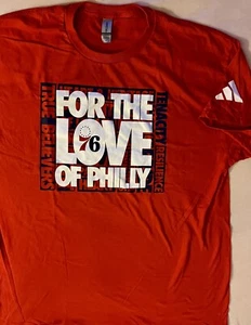 PHILADELPHIA 76ers SHIRT XL SGA 2024 NBA BASKETBALL LOVE PHILLY SIXERS - Photo 1/4