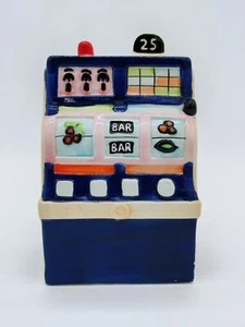 KitchenWorthy Spielautomat Keksdose handbemalt Keramik 8" hoch Neuheit Dekor - Bild 1 von 11