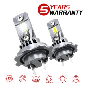 2X H7 LED Headlight Bulb Kit High Low Beam Super Bright 6500K White 120W 40000LM - Picture 1 of 13