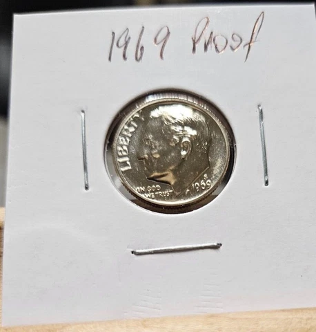 1969-S Proof Roosevelt Dime San Francisco Actual Coin Pictured Cover
