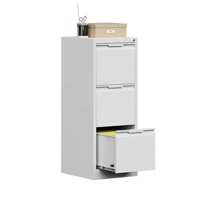 Archivador vertical de metal, archivador de 3 cajones para oficina negocio  Foto 1 de 4