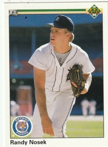 FREE SHIPPING-MINT-1990 Upper Deck Randy Nosek #2-PLUS TIGERS BONUS CARDS