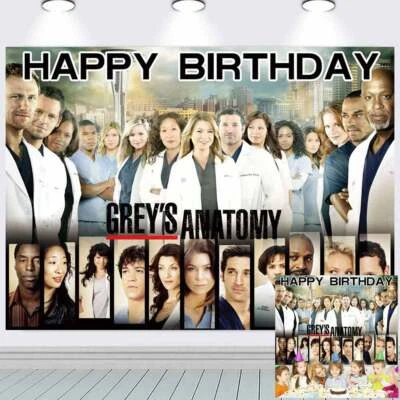 The Grey's Anatomy Party Supplies Party Decoration Backdrop Banner Poser 7x5ft - Image 1 of 4