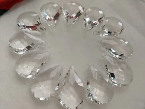 ANTIQUE CRYSTAL AUSTRIAN CHANDELIERS HUGE BEADS  12 Pcs - Picture 1 of 7