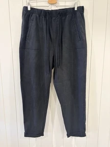 Target Size 14 Black Lovell Mix Drawstring Tapered Trousers Pockets Lightweight - Picture 1 of 12