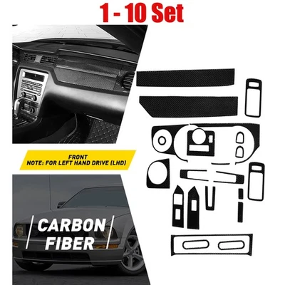 Juego de 1-10 protectores de cubierta delantera de fibra de carbono para Ford Mustang 2009-2013 Foto 1 de 4