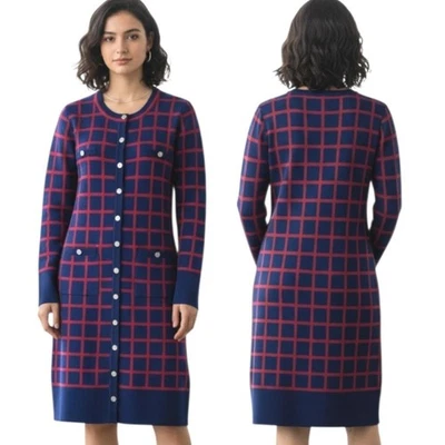 J. PETERMAN Retro 60s Sweater Dress - Size S - Image 1 of 4