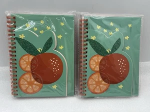 Orange Shaped Double Layer 5”x7” Spiral Notebook (2 Pack) Lined Paper Notepad - Picture 1 of 5