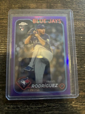 2024 Topps Chrome Update Yariel Rodriguez Purple Refractor Rookie RC USC107 /250 - Image 1 of 2