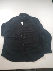 Banana Republic Corduroy Shirt Mens XL Black Long Sleeve Slim Fit Button Up - Picture 1 of 13