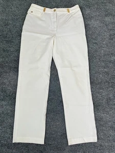 Pantalones St John Sport By Marie Gris Crema Pierna Recta Talla 4 - Imagen 1 de 9