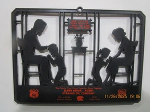 BENTON HARBOR MI. Kunststoff Werbung Silhouette PHILLIPS 66 Pyramide Öl Co Vintage - Bild 1 von 6