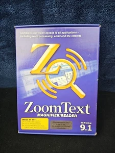 ZoomText MAGNIFIER & SCREEN READER Ver 9.1 Dual Monitor WINDOWS Vista/XP/2000/07 - Picture 1 of 5