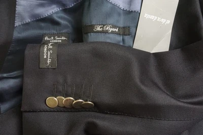 Paul Smith Byard синий металлический кнопка кашемир смесь Sport пальто куртка 38 новый - Изображение 1 из 4