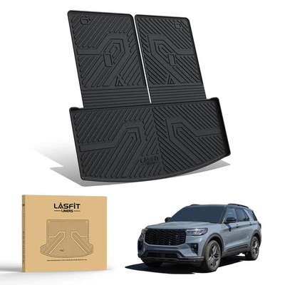 Cargo Liner for Ford Explorer 2020-2026 All Weather Cargo Mat Liner w/ Seatback - Image 1 of 4