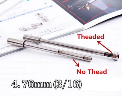 1pcs 3/16 4.76x100mm Drive Shaft w/ w/o Thread Hard Shaft Square End for RC Boat - Image 1 of 3
