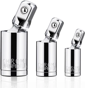 3PCS Set di Prese Universali per Giunti, 1/4” 3/8” 1/2” Unità Girevole Set Adattatore - Foto 1 di 11