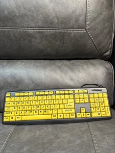 Easy EZ EYES Large Print USB Keyboard PC & MAC 4x Larger Letters model ZK-520 - Picture 1 of 7