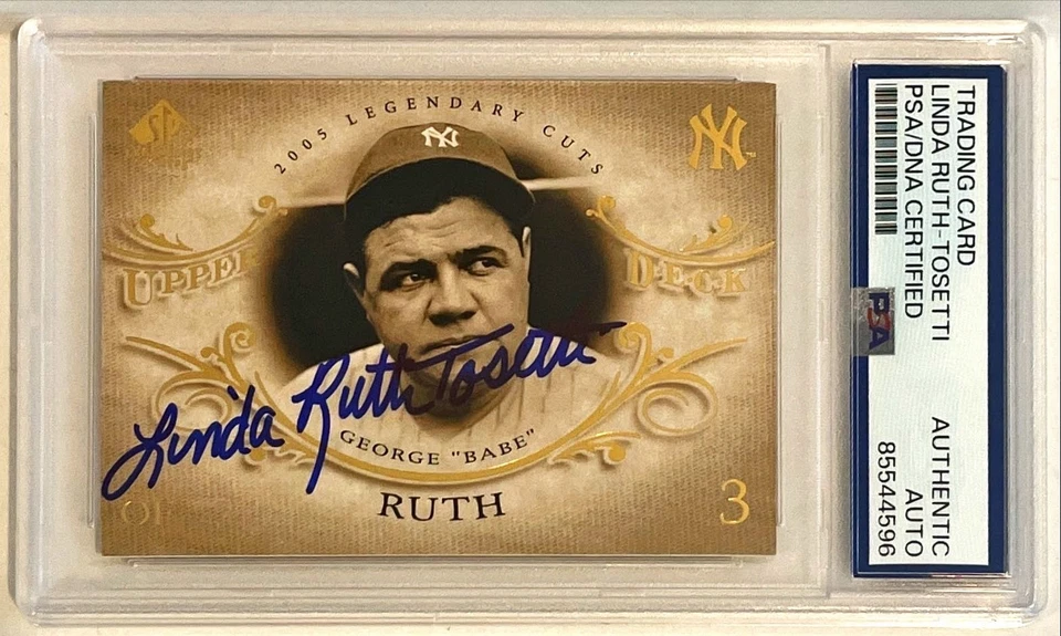 2005 UD Legendary Cuts Babe Ruth Linda Ruth Tosetti Signed Auto Card #2 PSA DNA - Image 1 of 1