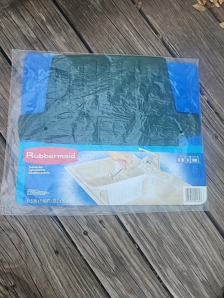 Rubbermaid Double Sink Protector Mat Vintage 1990's. 1297 Vintage New Dark Green - Image 1 of 4