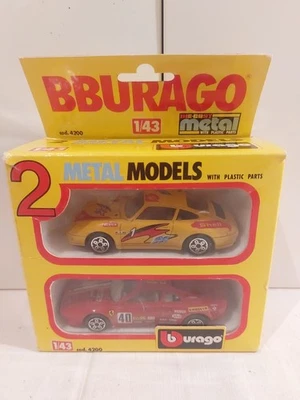 Burago Ferrari-Porsche scala 1/43 modellini con scatola originale - Immagine 1 di 4