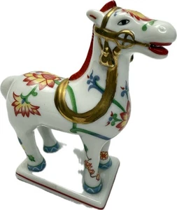 Vintage The Franklin Mint horse Kakiemon Retro porcelain figure Happy Colours - Bild 1 von 9