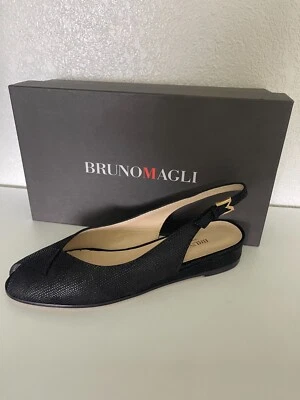 NEW WOMEN'S BRUNO MAGLI LOW WEDGE SLINGBACK DRESS SANDALS Sz 7 B ~MADE IN ITALY~ - Image 1 of 4