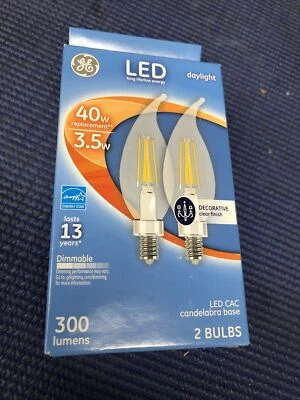 S26- GE Lighting 24528 Dimmable LED CAC Bulb, 3.5W Replaces 40W 300 Lumen 2 Bulb - Image 1 of 3