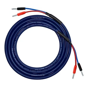 Cable de altavoz Van Damme serie azul grado estudio 2,5 mm Deltron 550 enchufes plátano - Imagen 1 de 8