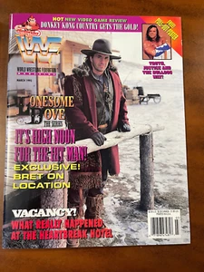 March 1995 WWF Magazine Bret "Hitman" Hart * Complete with Poster, Trading Cards - Picture 1 of 5