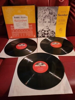TURANDOT ~ Teatro alla Scala ~ Giacomo Puccini 3 Record Set w/ booklet  - Image 1 of 4