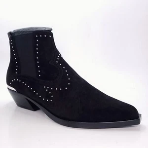 Rag & Bone Womens Sz 6.5 Westin Black Suede Stud Chelsea Western Boots EU 36.5 - Picture 1 of 9