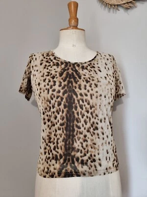 FUEGO : SUPERBE TEE SHIRT MESH DOUBLÉ IMPRIMÉ PANTHERE ANIMAL - Photo 1/4