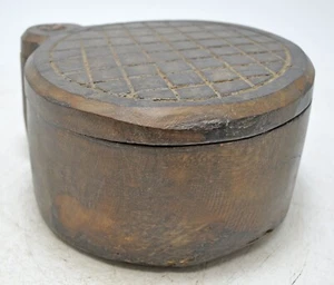 Antique Wooden Kitchenware Spice Box Original Old Hand Crafted Carved - Picture 1 of 7