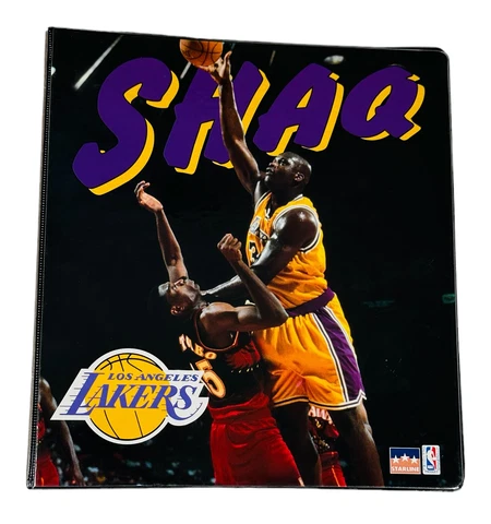 SHAQUILLE O'NEAL STARLINE 3 RING BINDER SHAQ LOS ANGELES LANKERS 1998 VTG NBA Cover