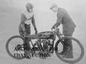 Indian racer 1926 Daytona Johnny Seymour & Charles Gustafson Jr. photo - Picture 1 of 1