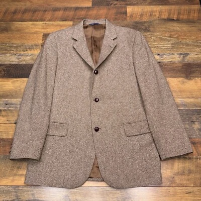 Blazer Brooks Brothers Tweed 42R Abrigo Deportivo Lana de Cordero Tostado Foto 1 de 4