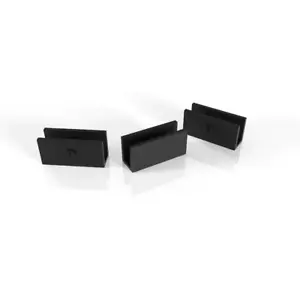 Mounting Clips for 78 In. Single Fixed Panel in Matte Black (3-Pack) - Picture 1 of 12