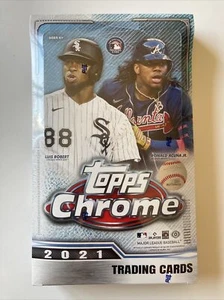 2021 Topps Chrome Baseball Sealed Hobby LITE BOX Black White Diamond Refractors - Picture 1 of 3