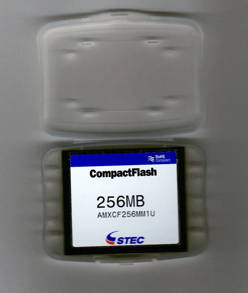 STEC CF 256MB CompactFlash Memory Card with free plastic case - Image 1 of 1