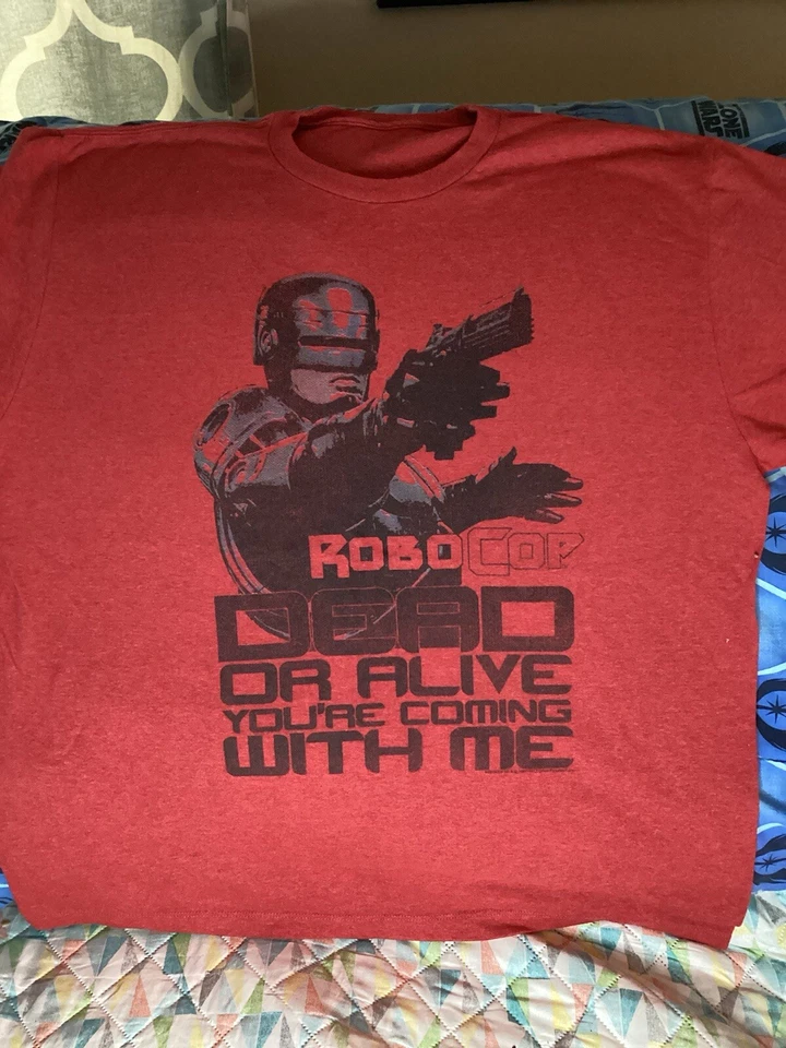 Camiseta de diseñador Robocop Dead Or Alive talla XL roja Foto 1 de 1