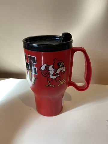Vintage University Of Louisville Cardinals Red Thermos Mug UL Cover