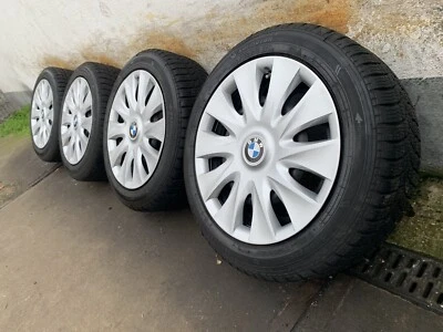 Original BMW 1er F20 F21 16 Zoll Stahl Winterräder Winterreifen DOT17 7-8mm RDK - Bild 1 von 4