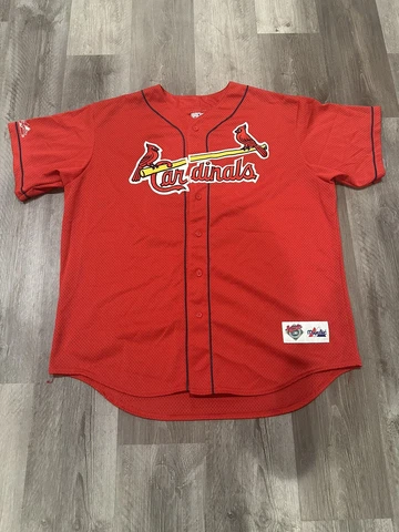 Vintage USA Made Majestic St. Louis Cardinals Mark McGwire #25 Jersey Mens XL Cover