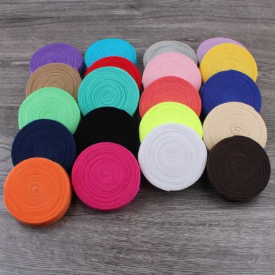 50Yards 5/8" Solid Fold Over Elastic Ribbon FOE for Elastic Headbands Hair Ties - Image 1 of 2